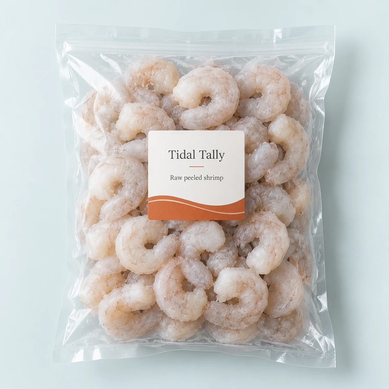 Raw peeled shrimp